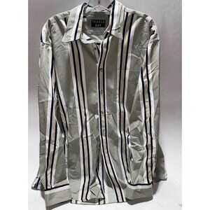 Trader Bay Striped Long Sleeve Button Up Men's Shirt Size Large